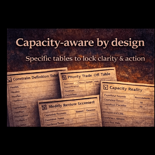 Capacity-aware by design